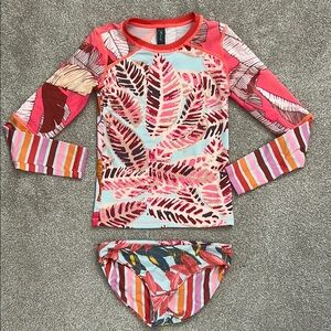 Maaji Kids Swim Rashguard Set in Coral, Pink, Aqua, Red, Yellow